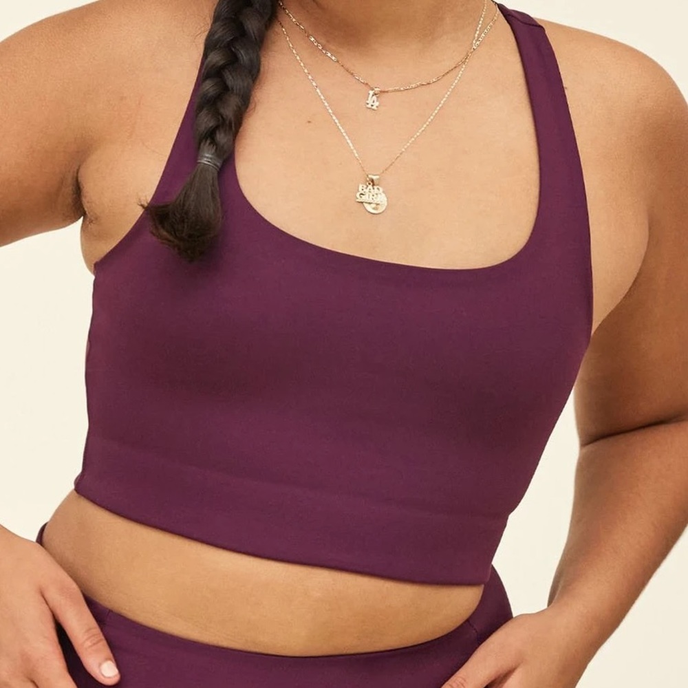Girlfriend Collective Paloma Bra Tank Plum Purple